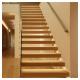 Solid Wood Floating Staircase , Timber Steps Indoor Wood Stairs