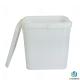 23L Square Plastic Buckets Stackable Nestable With Lid