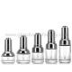 20ml,30ml and 50ml Clear Glass Essence Bottles With Silver Press Droppers