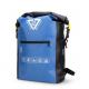 Blue Black Waterproof Roll Top Backpack , 20L Mountain Climbing Backpack