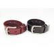 Brown / Red Color Stamped Leather Belt , Custom Leather Belts 3.3cm Width