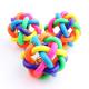 Colorful rainbow sound toy dog toy ball pet cat bells Built