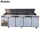 Multiscene Pizza Refrigerated Counter Fridge SS304 Wear Resistant