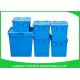 Nestable Plastic Attached Lid Containers ,  Industrial Storage Turnover Crate