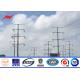 30ft Electrical Power Pole Hot Dip Galvanizing And Powder Painting For Transmission Line