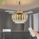 Easy Installation 50cm Glass Ceiling Fan With LED Light and Ventilation for Illumination