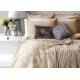 100% Cotton Waves Embroidered Full Size Bed Sets Real Simple 4 Pcs For Home