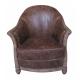 Classic Italian Defaico Furniture Single Leather Sofa Chair SGS