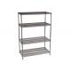 Epoxy Stainless Steel Kitchen Equipment , Adjustable Distance Heavy Duty Wire Shelving