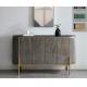 ISO14001 Appprove Gold Metal Frame Hotel Room Cabinet 860mm Height