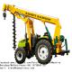 Steel Skid Loader Post Hole Digger / Yellow Light Pole Installation Equipment