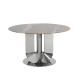Sleek Steel Marble Top Dining Table With Gold Legs Dia 1500*750mm