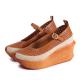S468 Hollow Retro Ethnic Style Slope With Thick-Soled Guangzhou Women'S Shoes Handmade Leather Platform Shoes Fashion Sh
