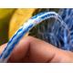 Hand Line For Cast Net Hollow Braid Polyethylene Rope White Blue Mixed