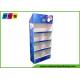 POS Store Cardboard Display Stands With 4 Trays Shelf And 10 Inch LCD Screen