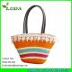 LUDA colorful summer straw handbags small tote wheat straw bags