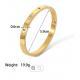 Inlay Color Gem Four Diamond Screw Bangle For Men And Women Stainless Steel Bangle