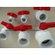 Water Valve Connection Form Glue Red Handle UPVC PVC Compact Ball Valve with ABS Handle