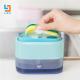 500ml Soap Dispenser With Sponge Caddy Manual Press Type Dishwashing Liquid Box Sponge