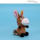 Cute Donkey Shape Plush Keychain Toys Mini Size PP Cotton Filling 13CM
