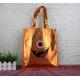 Printing Waterproof Shopping Gift Clothing Bag,Shine Golden Coating Non Woven Shopping Bag