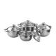 3pcs stainless steel cookware set 16cm 18cm 20cm pot for kitchen