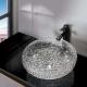 Ball Shape Round Bowl Bathroom Sink Vessel 170mm Crystal Clear Countertop Mounted