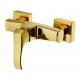 Center Handle Light Gold Shower Mixer Faucet Solid Brass Bathroom Taps