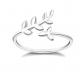 925 sterling silver leaf ring female European and American fashion temperament personality wild index finger ring