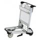 Durable Airport Baggage Trolley , Airport Push Cart Three - Wheel Nature Rubber