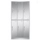 Stainless Steel 6 Door Medicine Display Cabinet , Durable Home Clothing Multi Function Locker
