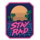 Stay Rad Soft Rubber Custom PVC Patch Full Pantone Color Eco Friendly 2D Logo