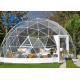 White Thick Covering Transparent Geodesic Dome Tent 50m Diameter