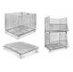 Stackable Collapsible Wire Mesh Containers / Logistics Wire Metal Pallet Cage