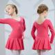 Children's Long sleeve cotton butterfly knot aesthetic style dance costumes  ballet dance leotard dress