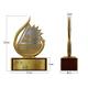 Enterprise Custom Metal Trophies Shiny Gold Plated With Embossed Logo