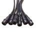 1M Long Black Color Power Using Multi-Pin M18 Outdoor Waterproof Cable Assemblies
