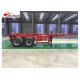 2/3/4 Axles Flatbed Container Trailer Custom Color With 3mm Diamond Plate