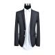 Half Lining Black Mens Casual Blazer Jacket 50% Cotton 50% Linen Skintight