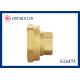 2 Piece Straight Connector Flat Washer Brass Threaded Fittings