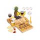 Unique Design Bamboo Cheese Board With Tools Square Shaped FSC Approved