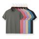 Men'S Medium High Collar Loose T-Shirt Solid Color Polyester