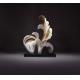 Abstract Resin Art Sculpture White Devil'S Advocate Sculpture Tone Aureate