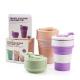 350ml 500ml Silicone Travel Coffee Cup Collapsible OEM ODM