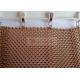 Copper Color Metal Coil Curtains 8x8mm Used As Room Dividers For Internal