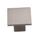 Square cabinet knob and handle in brushed nickel zinc alloy Furniture Fitting