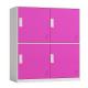 Pink Blue Four Doors H1000 * W900 * D400mm Half Height Locker For Primary School