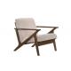 Antique Furniture Solid Rubber Wood Armchair Mid Century Modern Style Single Sofa