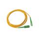 SC APC Fiber Optic Patch Cord  yellow, G652D, LSZH, SM, simplex