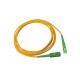 Simplex SC APC Fiber Optic Patch Cord / Optical Fiber Jumper Customized Length